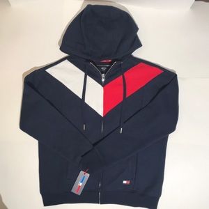 NWT Tommy Hilfiger Sport Full Zip Hoodie Navy Blue